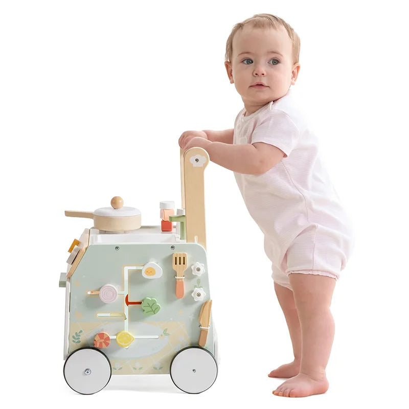 Robotime Wooden Push Walker For Baby Learning To Walk Montessori