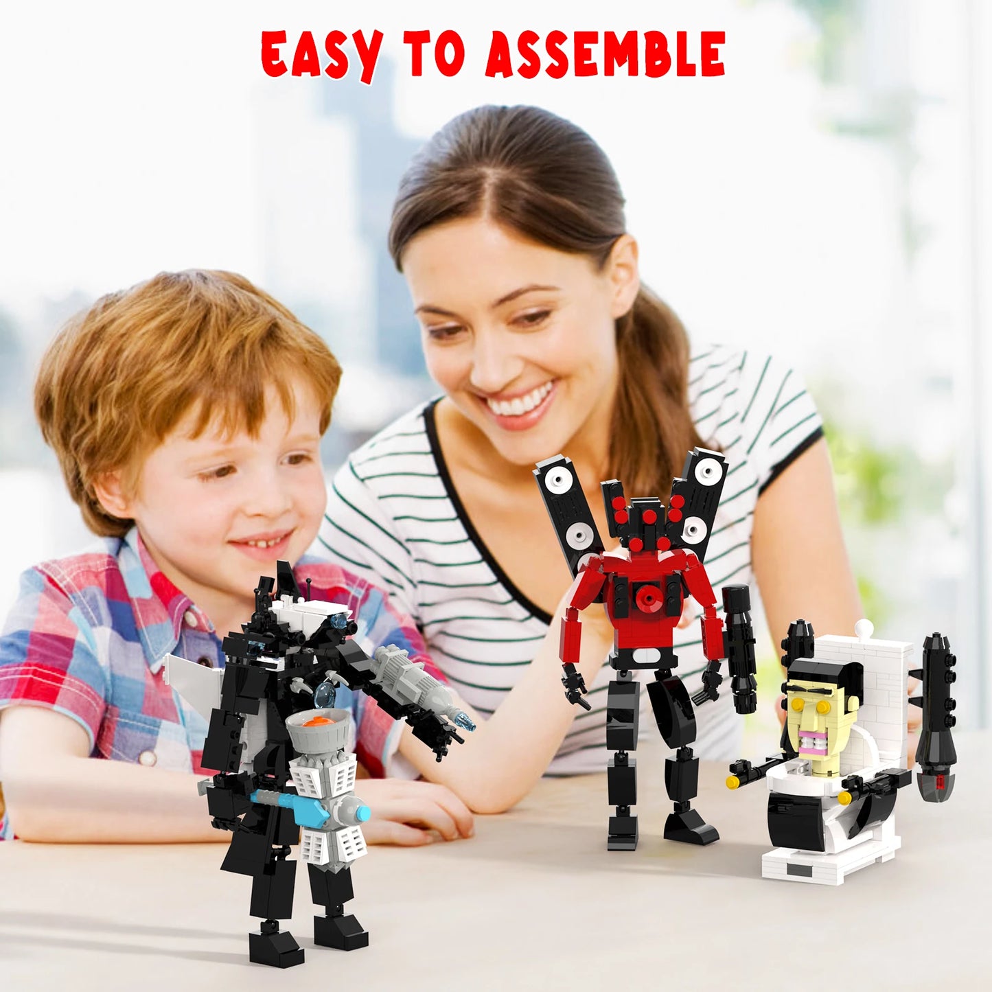Tenhorse 3 In 1 Skibidi Toilet Building Set 1030 Pieces