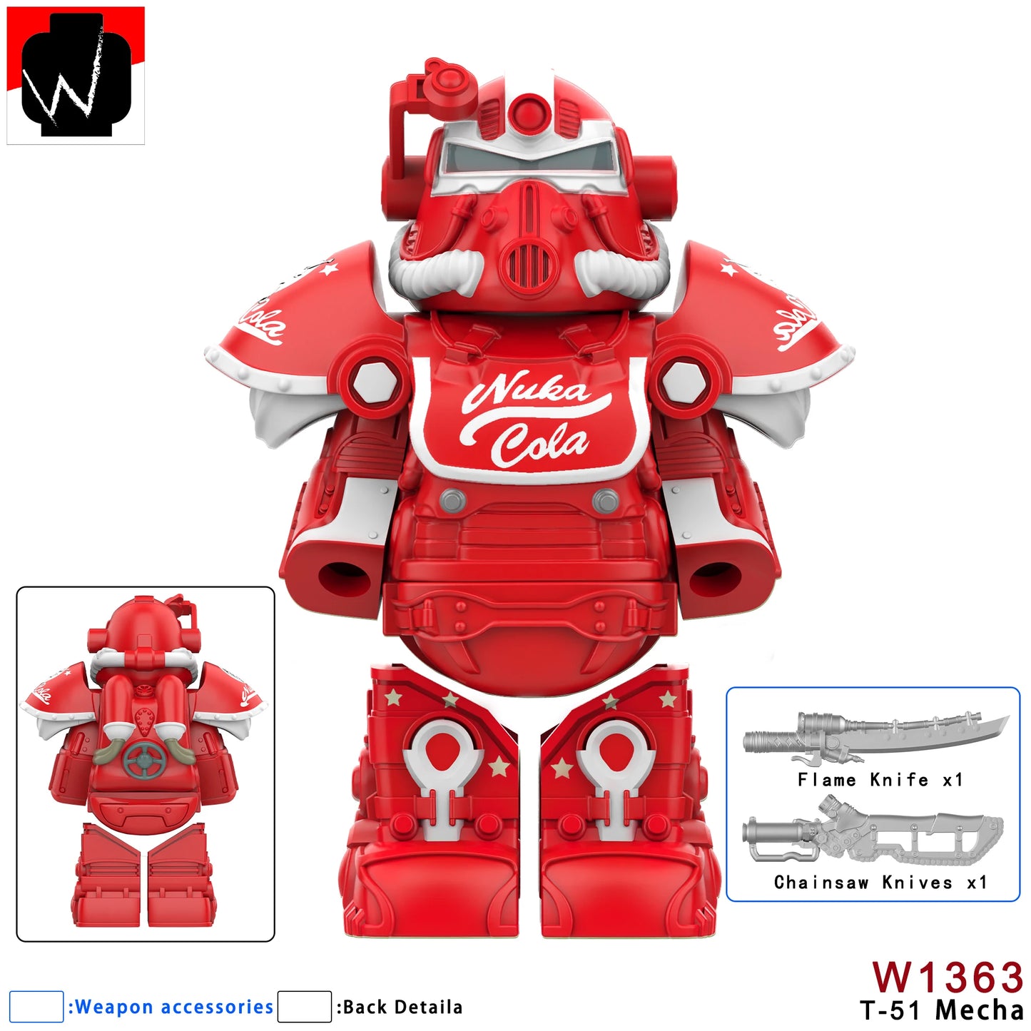 T 51 Mecha Power Armor Building Blocks Soldier Figures