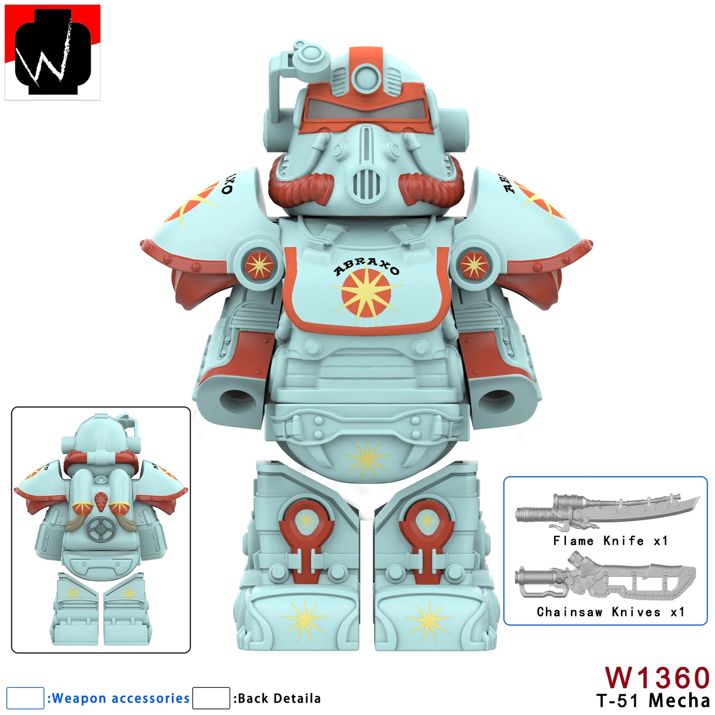 T 51 Mecha Power Armor Building Blocks Soldier Figures