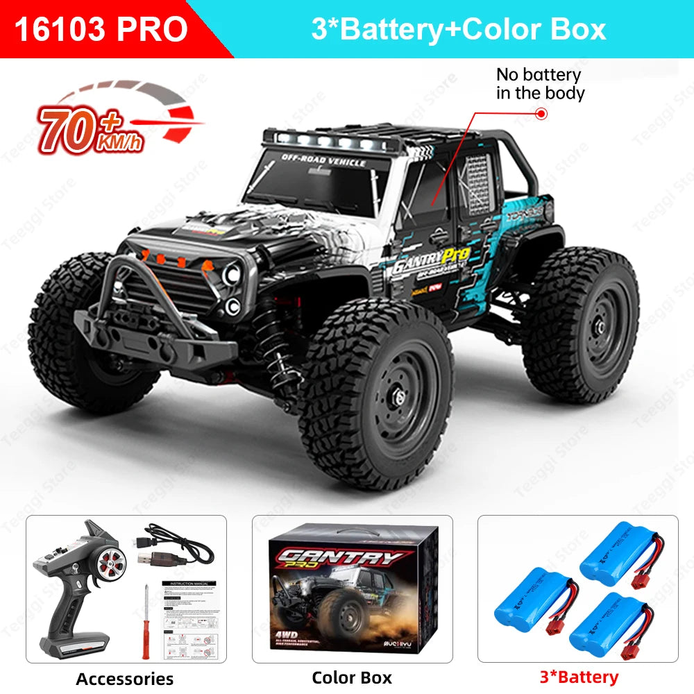 Teeggi 16101 Pro RC Car 4WD LED Drift UltraSpeed Terrain