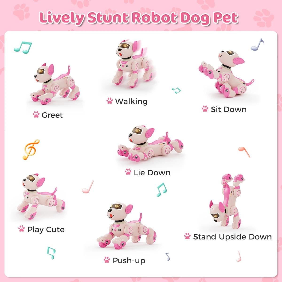 VATOS Robot Dog Toy Remote Control With Voice Commands